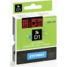 DYMO CINTA DE TRANSFERENCIA TERMICA D1 40917, NEGRO SOBRE ROJO DE 9M, DE PLÁSTICO