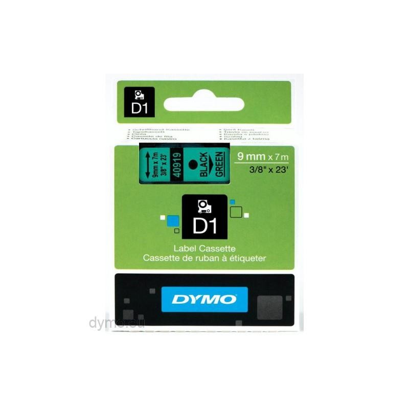 DYMO CINTA DE TRANSFERENCIA TERMICA D1 40919. NEGRO SOBRE VERDE DE 9MMX7M. POLIESTER AUTOADHESIVA