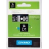 DYMO CINTA DE TRANSFERENCIA TERMICA D1 53721. ETIQUETAS ESTÁNDAR BLANCO SOBRE NEGRO DE 24MMX7M. POLIESTER AUTOADHESIVA. ROTULADO