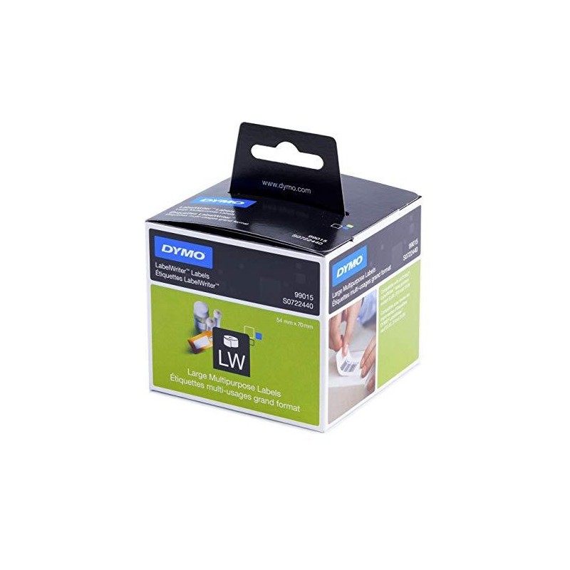 DYMO PACK DE ETIQUETAS DE DISCO BLANCO, ROLLO DE 54 X 70 MM, 320 PIEZAS