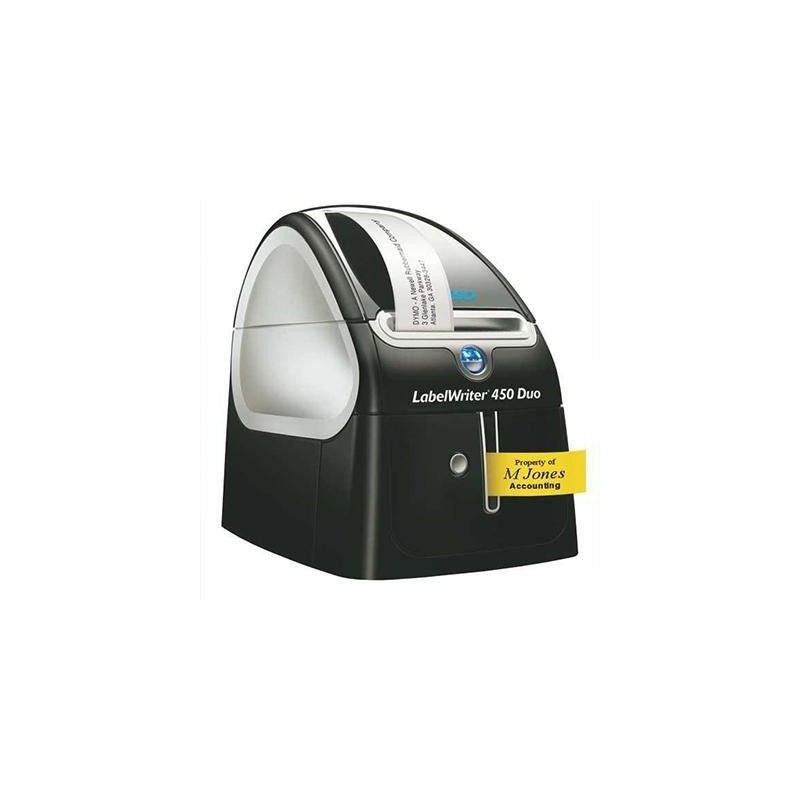 DYMO ETIQUETADORA - ROTULADORA ELECTRÓNICA LABELWRITER NEGRO - PLATA MODELO 450 DUO (TÉRMICA DIRECTA, 600 X 300 DPI, 71 IPM, 56