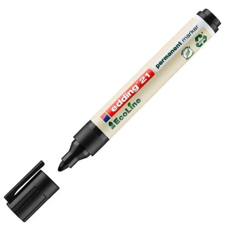 EDDING MARCADOR PERMANENTE 21 ECOLINE NEGRO