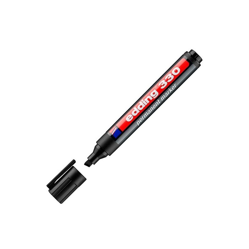 EDDING MARCADOR PERMANENTE 330 PUNTA BISELADA NEGRO