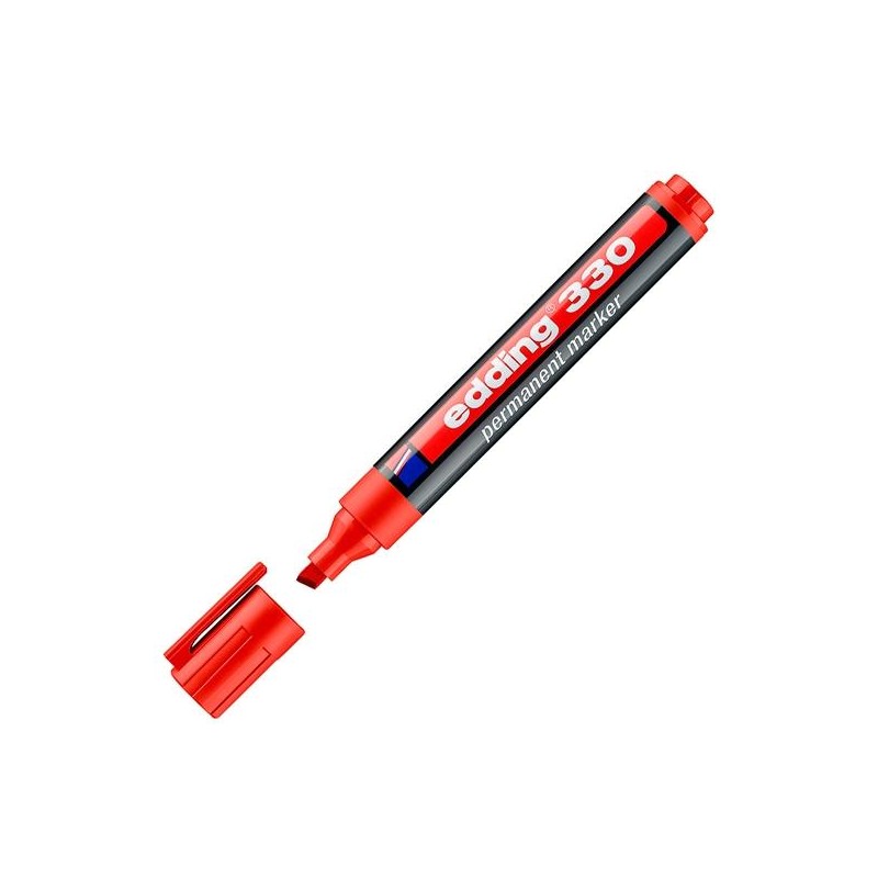 EDDING MARCADOR PERMANENTE 330 PUNTA BISELADA ROJO