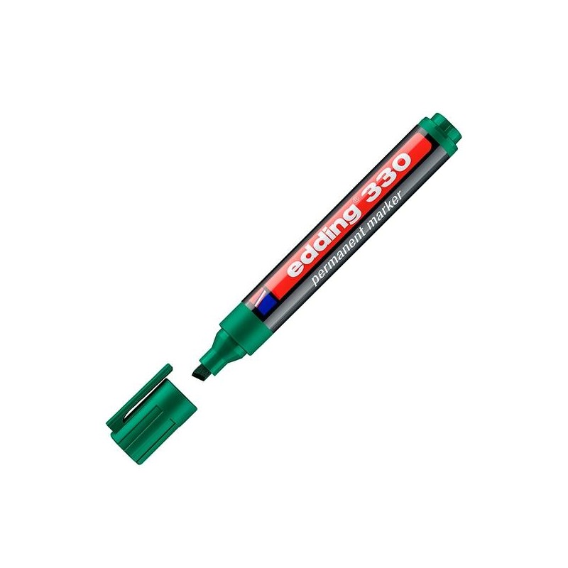 EDDING MARCADOR PERMANENTE 330 PUNTA BISELADA VERDE