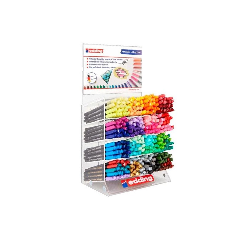 EDDING ROTULADOR 1200 PUNTA FINA COLORES SURTIDOS EXPOSITOR 320 UD