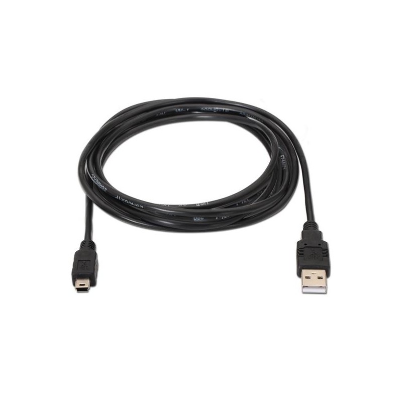 AISENS CABLE USB 2.0 TIPO A/M - MINI B/M NEGRO 1,8M