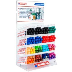 EDDING MARCADOR PERMANENTE 3000 GAMA COMPLETA COLORES SURTIDOS EXPOSITOR 128 UD