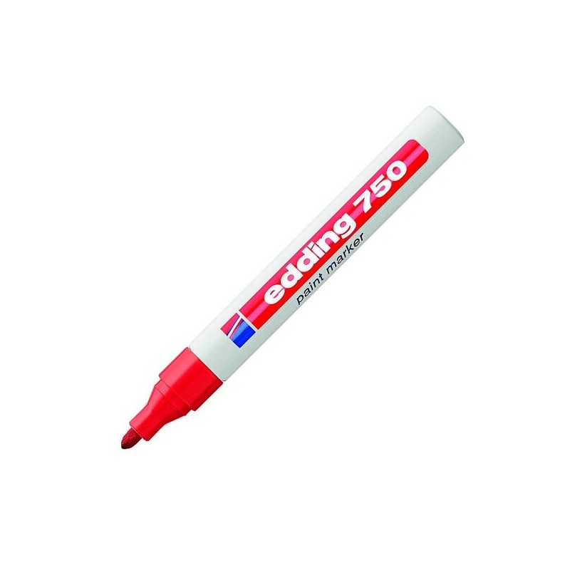 EDDING MARCADOR PERMANENTE 750 TINTA OPACA ROJO