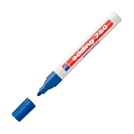 EDDING MARCADOR PERMANENTE 750 TINTA OPACA AZUL