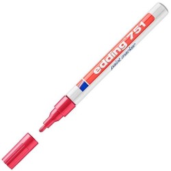 EDDING MARCADOR PERMANENTE 751 TINTA OPACA BRILLANTE ROJO