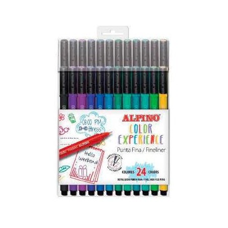 ALPINO ROTULADORES FINELINER COLOR EXPERIENCE ESTUCHE DE 24 C/SURTIDOS