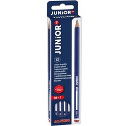 ALPINO LÁPIZ DE GRAFITO JUNIOR CON CABECILLA HB CAJA 12 UD