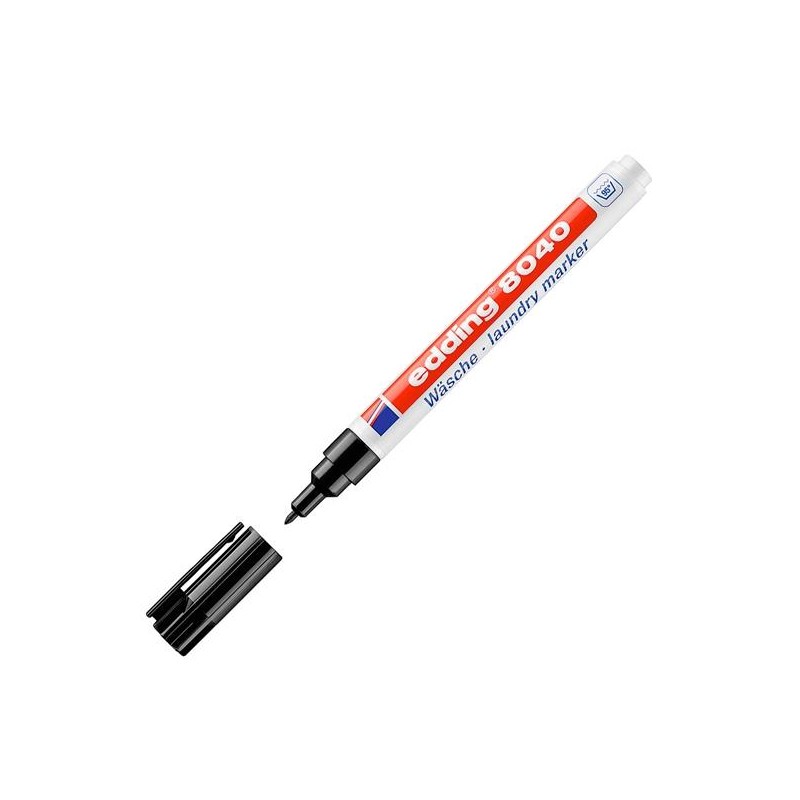 EDDING MARCADOR TEXTIL PERMANENTE 8040 P/REDONDA 2MM NEGRO