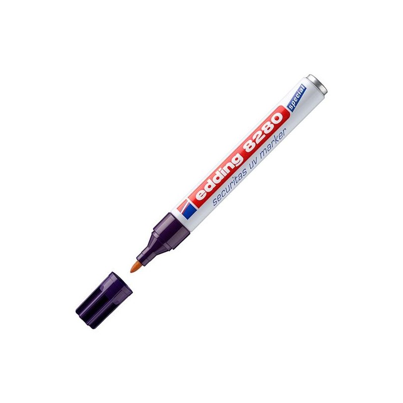 EDDING MARCADOR DE SEGURIDAD ULTRAVIOLETA PERMANENTE PUNTA REDONDA