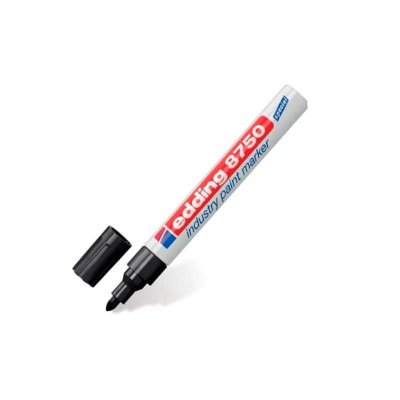 EDDING MARCADOR PERMANENTE DE TINTA OPACA INDUSTRIAL 8750 NEGRO