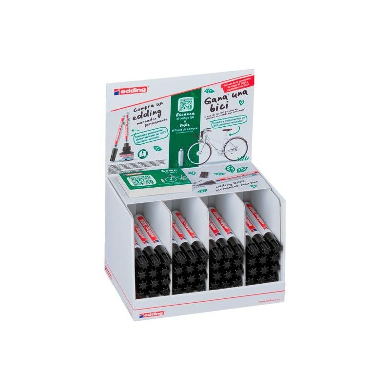 EDDING MARCADOR PERMANENTE 3000 NEGRO EXPOSITOR 48 UD