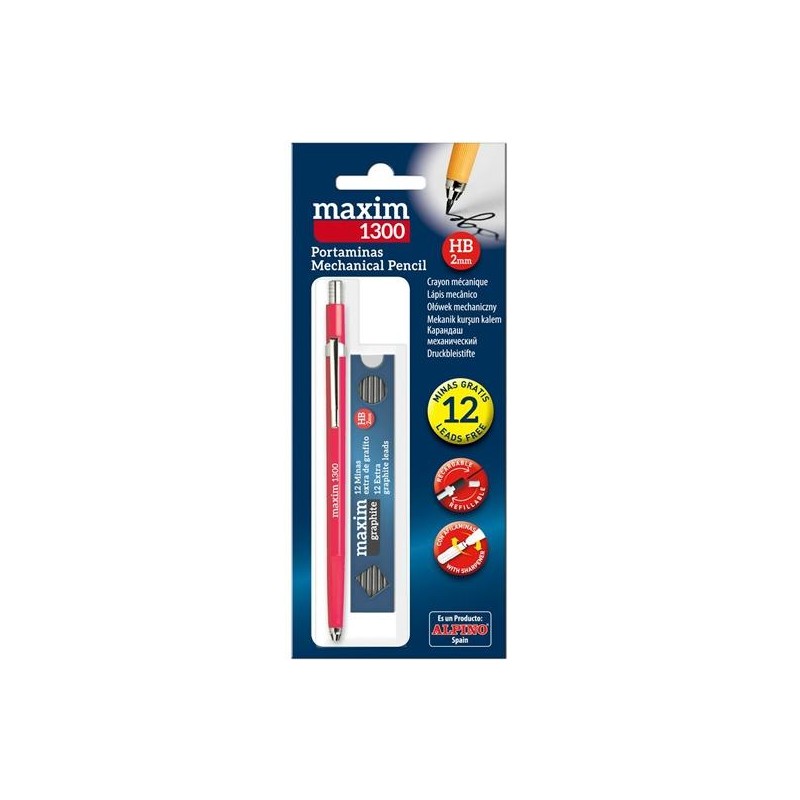 PORTAMINAS MAXIM 2.0 HB + CAJA DE MINAS BLÍSTER