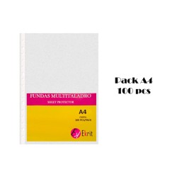 EKRIT FUNDAS MULTITALADRO 16 PP CRISTAL A4 80 MICRAS -BOLSA 100U-