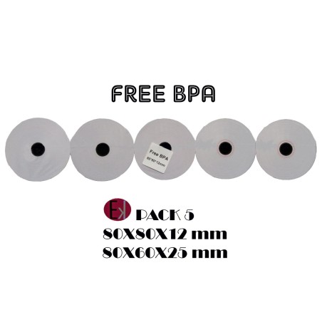 EKRIT ROLLO TÉRMICO SIN BPA 80X80X12MM 65GRS CAJA COMPLETA-50U-