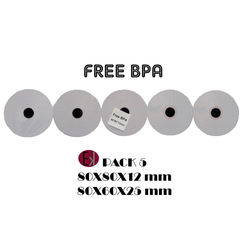 EKRIT ROLLO TÉRMICO SIN BPA 80X60X12MM 65GRS -5U-