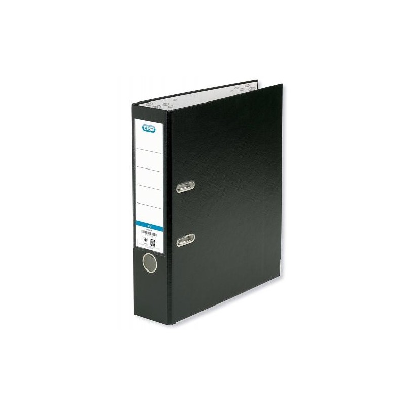 ELBA ARCHIVADOR PALANCA A4 CARTÓN FORRADO PP LOMO ANCHO RADO NEGRO