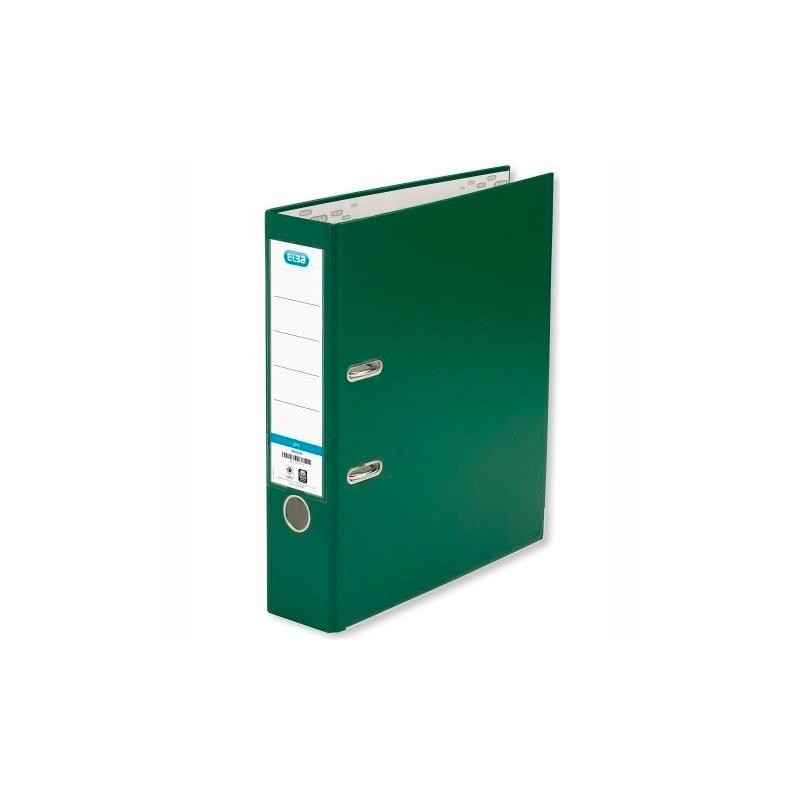 ELBA ARCHIVADOR PALANCA A4 CARTÓN FORRADO PP LOMO ANCHO RADO VERDE
