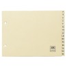 ELBA ÍNDICES ALFABÉTICOS CARTULINA 4º AZ 15P BEIGE