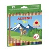 ALPINO LÁPICES DE COLORES TRI 175MM C/SURTIDOS ESTUCHE 24 UD