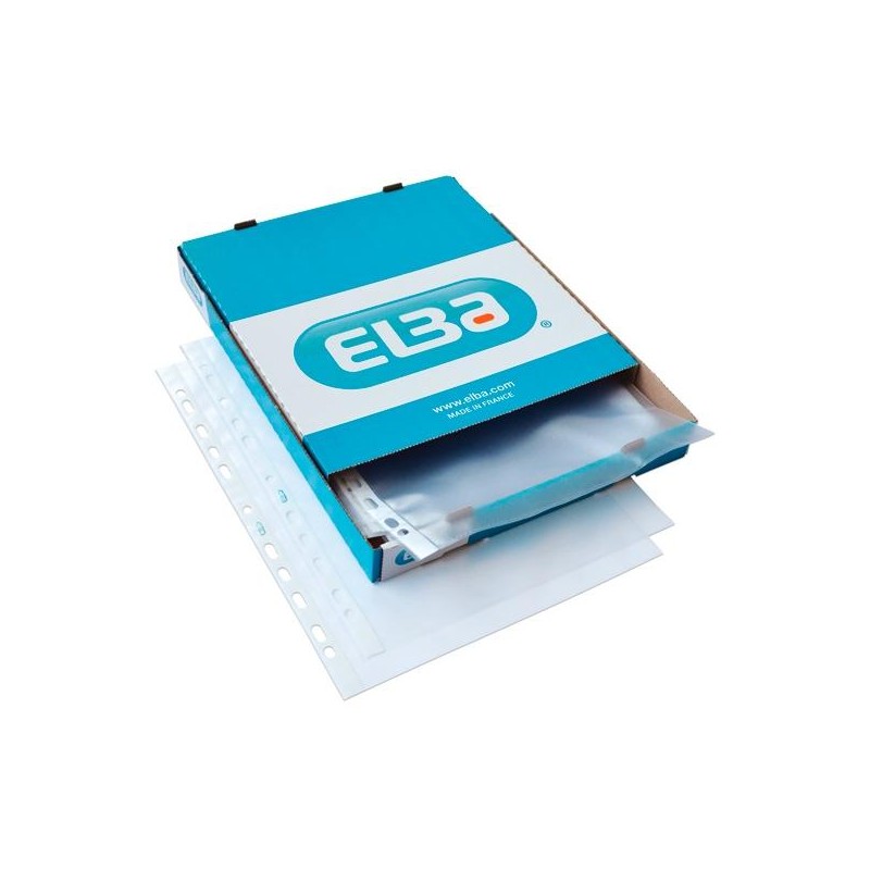 ELBA FUNDAS MULTITALADRO STANDARD A4 PIEL NARANJA 90 MICRAS CAJA 100 UD