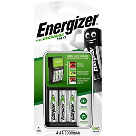 ENERGIZER CARGADOR DE PILAS AAA/AA (4 PILAS RECARGABLES 4AA INCLUIDAS)