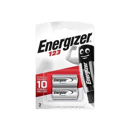 ENERGIZER PILA LITIO FOTO CR123 3V BLISTER -2U-