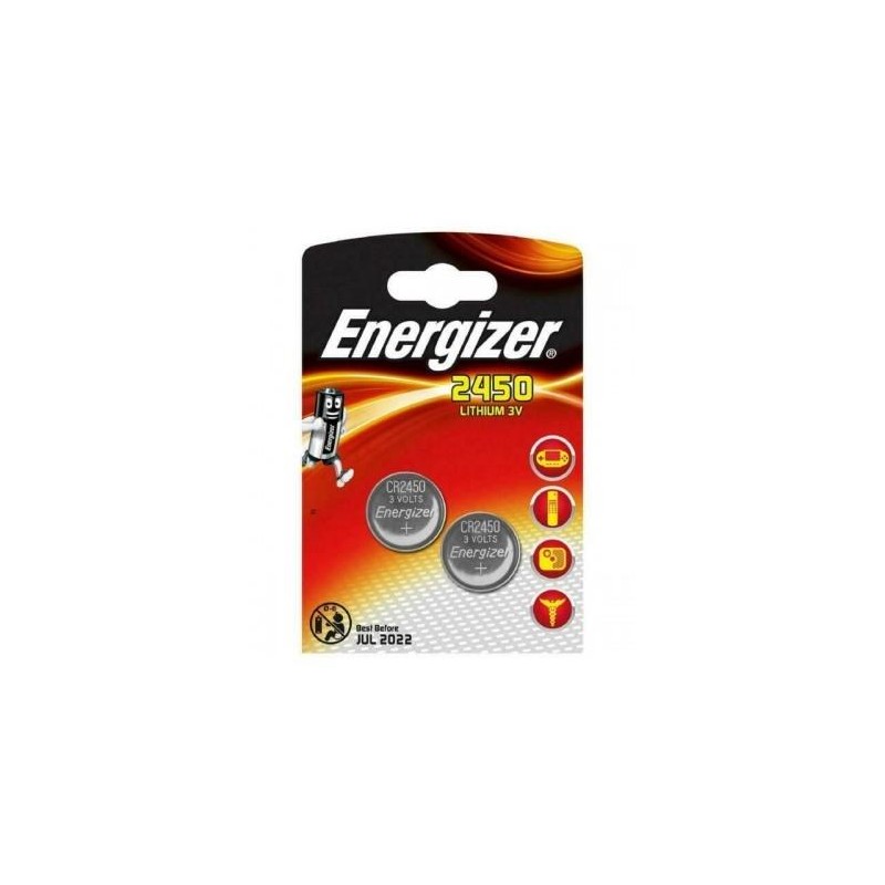 ENERGIZER PILAS PLANAS DE LITIO 3V - CR2450 (2 PACK)