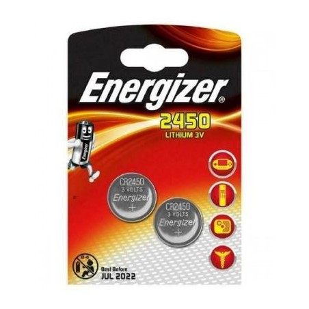 ENERGIZER PILAS PLANAS DE LITIO 3V - CR2450 (2 PACK)