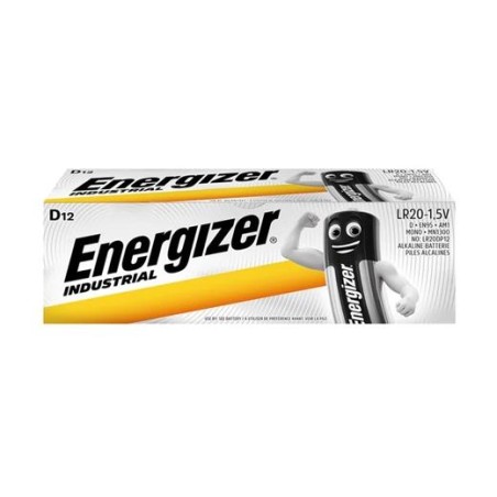 ENERGIZER PILA INDUSTRIAL ALCALINAS - LR20 - PACK 12 UDS