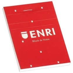 ENRI BLOC DE NOTAS GRAPADO 80H A5 4X4 T/BLANDA ROJO