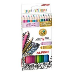 ALPINO LÁPICES DE COLORES EXPERIENCE 177MM MINA PREMIUM C/SURTIDOS ESTUCHE 12 UD