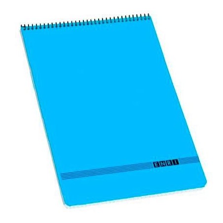ENRI CUADERNO ESPIRAL SUPERIOR OFICINA 80H 4X4 TAPA BLANDA 4º AZUL