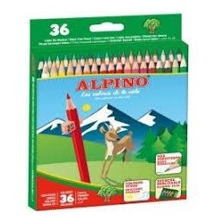 ALPINO LÁPICES DE COLORES 175MM C/SURTIDOS ESTUCHE 36 UD