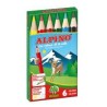 ALPINO LÁPICES DE COLORES CORTOS 85MM C/SURTIDOS ESTUCHE 6 UD