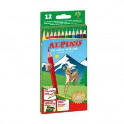 ALPINO LÁPICES DE COLORES 175MM C/SURTIDOS ESTUCHE 12 UD