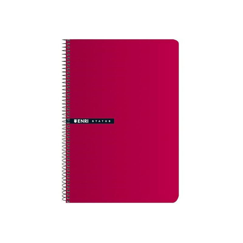 ENRI CUADERNO ESPIRAL 100H 4º 70GR 4X4MM TAPAS DURAS ROJO