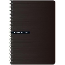 ENRI STATUS CUADERNO ESPIRAL 4º 70 GR T/ DURA 100H 4X4 NEGRO