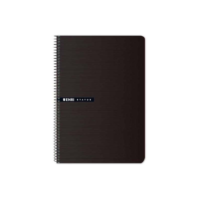 ENRI STATUS CUADERNO ESPIRAL 4º 70 GR T/ DURA 100H 4X4 NEGRO