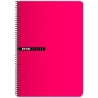 ENRI CUADERNO ESPIRAL 100H FOLIO 70GR T/DURA 4X4 ROJO