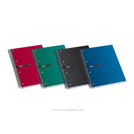 ENRI CUADERNO ESPIRAL STATUS MICROPERFORADO 160 HOJAS 5X5 TAPAS EXTRADURAS A5+ COLORES