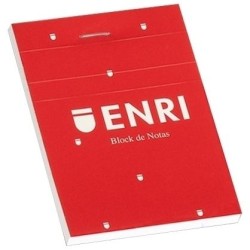 ENRI BLOC DE NOTAS GRAPADO 80H A4 4X4 T/BLANDA ROJO
