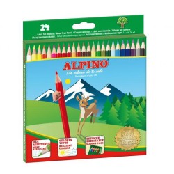 ALPINO LÁPICES DE COLORES 175MM C/SURTIDOS ESTUCHE 24 UD