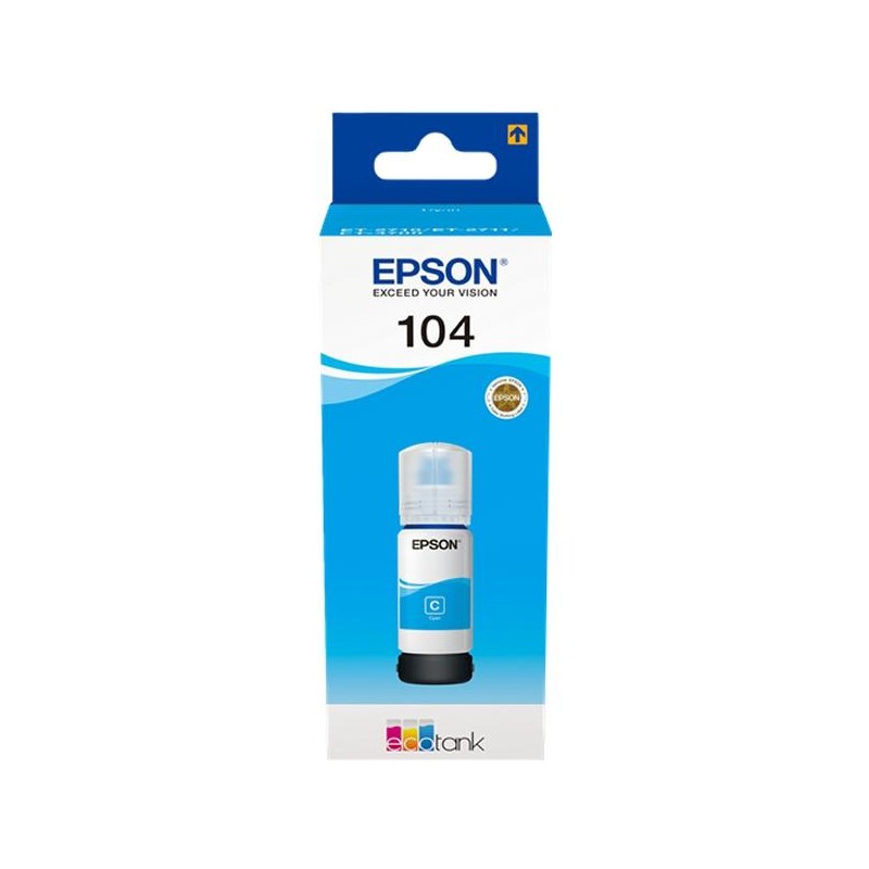 EPSON TINTA BOTE CIAN ECOTANK ET-2710, 2711, 2726, 2815 - Nº 104