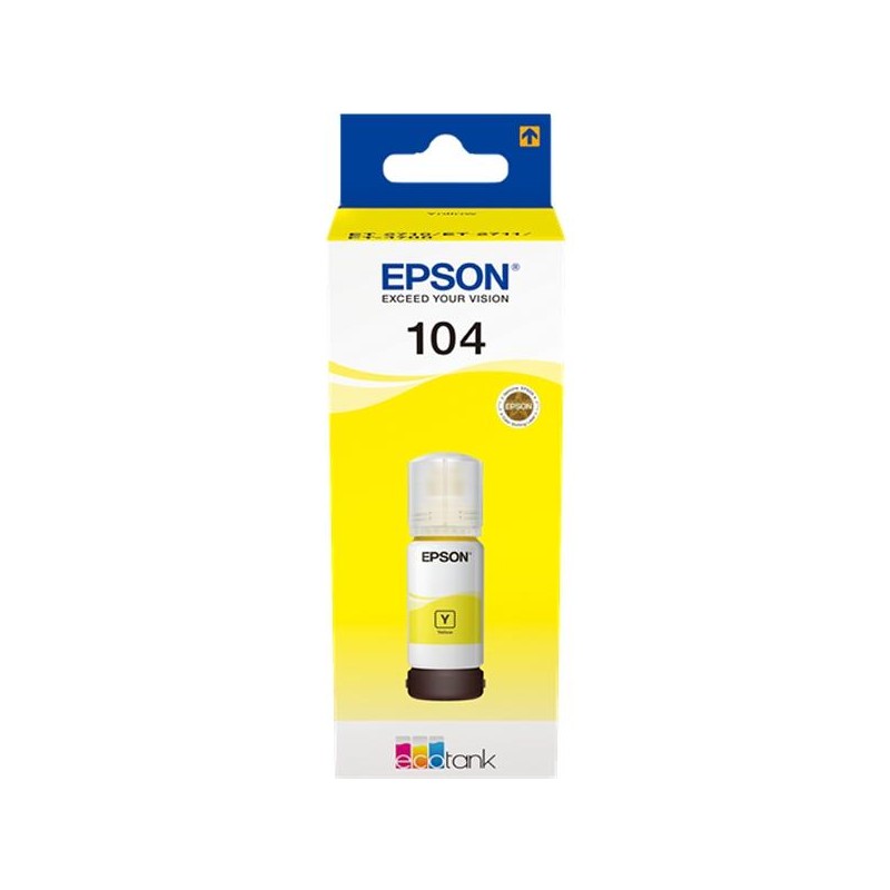 EPSON TINTA BOTE AMARILLO ECOTANK ET-2710, 2711, 2726, 2815 - Nº 104